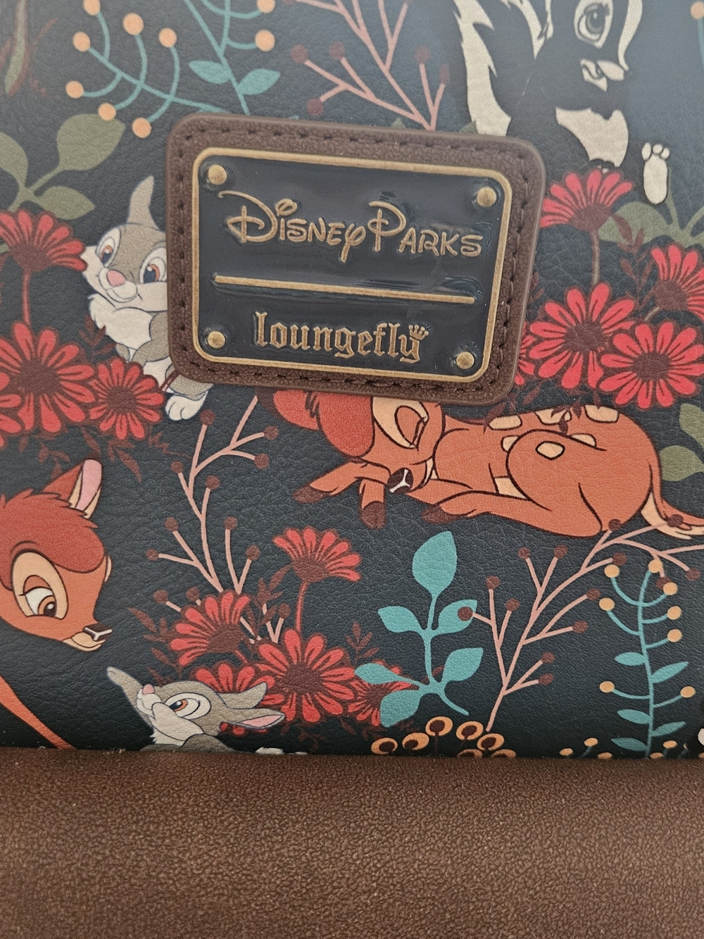 Loungefly Brown Bambi Floral Mini Backpack - Picture 2 of 9